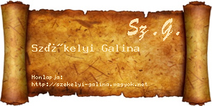 Székelyi Galina névjegykártya